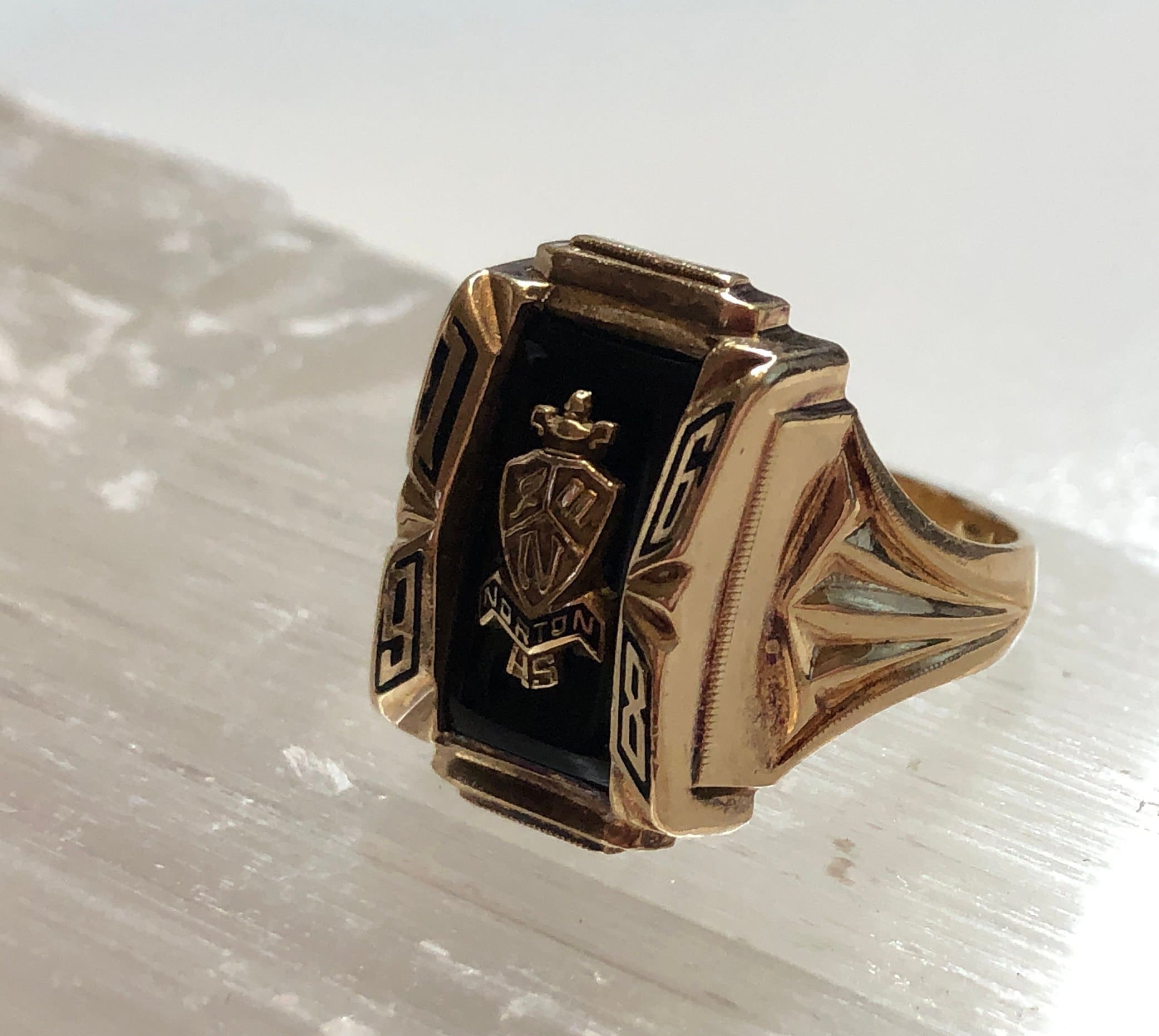 1968年 vintage gold ring 10K カレッジリング1960s 1968年 vintage gold ring 10K カレッジリング1960s