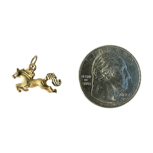 Vintage 14k Gold - Equestrian / Horse / Stallion Charm Pendant - 1980s - Fine Statement Jewelry