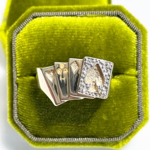 Real 10K Yellow Solid Gold Playing Cards Ace of Spades Poker Real 10K Yellow Solid Gold Playing Cards Ace of Spades Poker