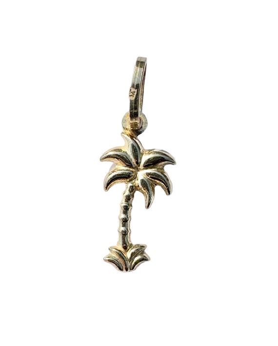 Vintage 18k Gold - Double Sided 3D Palm Tree Penda