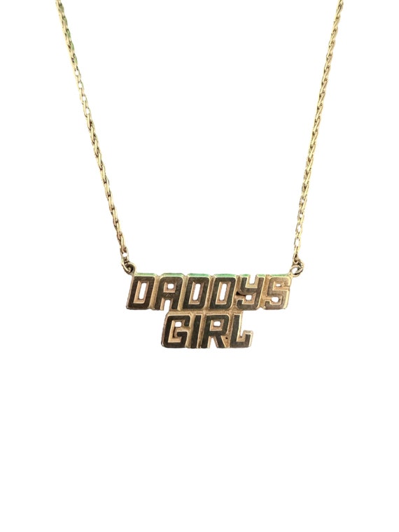 Daddys Girl Necklace-Vintage 14k & 10k Gold - 1980