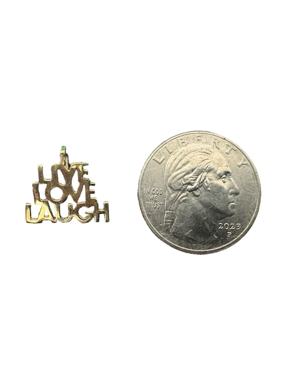 Live Laugh Love Charm Pendant- 14k Gold - Live Lau