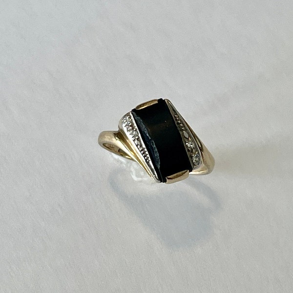 Vintage Onyx Ring - Etsy