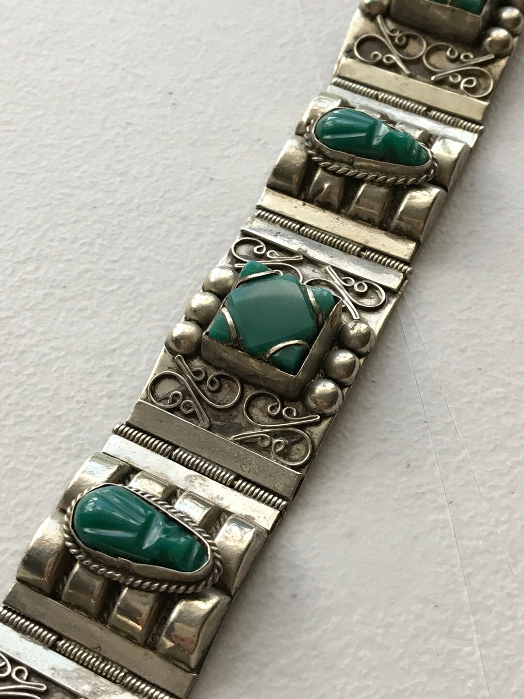 アクセサリー vintage Mexican jewelry dna bracelet VINTAGE】 Vintage Taxco Mexican Silver 