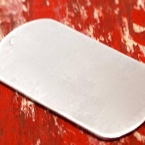 Aluminum Dog Tag -50- Stamping Blanks 16 gauge  debured, metal stamping supply