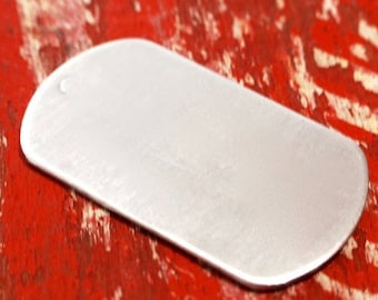 Aluminum Dog Tag -50- Stamping Blanks 16 gauge  debured, metal stamping supply