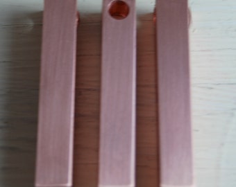 Wholesale COPPER BARS 1/4" > 25 < Stamping Blanks 1.25" - 1.5" - 1.75" or 2" length debured , Metal Stamped Jewelry Supply