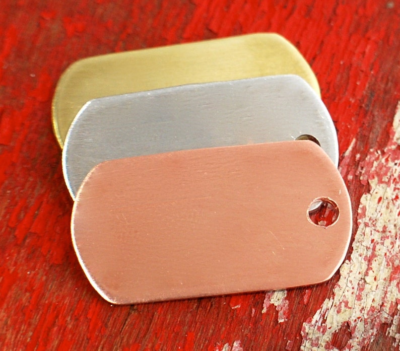 Small Dog Tag Stamping Blanks Qty 3 Choose Your Metal Etsy