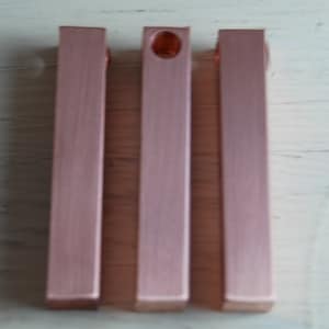 Stamping Blanks COPPER 1/4 Bar Tag You choose the length De-Bured, metal stamping supply image 1