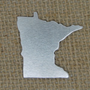 MINNESOTA outline Stamping Blanks  3  debured, metal stamping supply