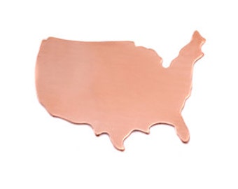 Stamping Blanks UNITED STATES Large - 3  De-Bured , Metal Stamped Jewelry Supply