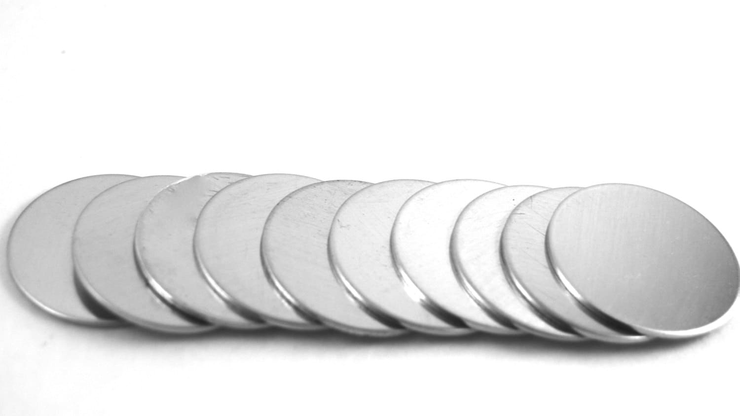 Stamping Blanks Aluminum 18 gauge Round - You choose the size  De-Bured, metal stamping supply