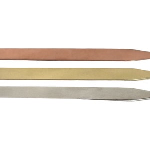 1/2 X 5.5&quot; Garden Plant Stake Metal Blanks - Choose your metal Copper, Brass or Aluminum Metal Stamping or Engraving Blanks