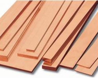 Stamping Blanks - Copper Cuff bracelet blank - 18 gauge Copper choose your width De-Bured, metal stamping supply