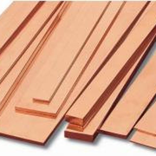 Stamping Blanks - Copper Cuff bracelet blank - 18 gauge Copper choose your width De-Bured, metal stamping supply