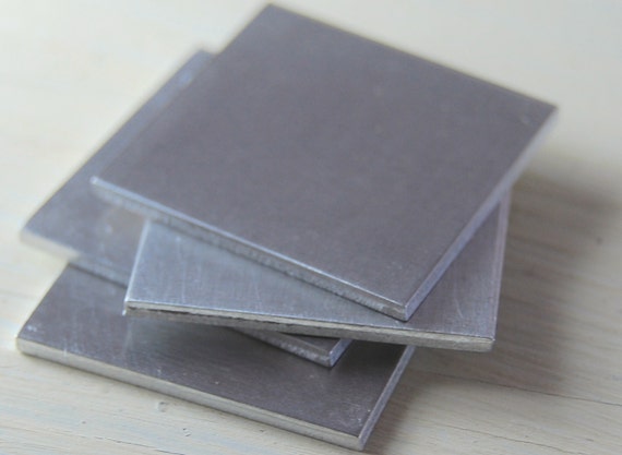 Stamping Blanks ALUMINUM Square - 16 gauge, metal stamping supply