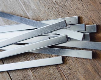 Stamping Bracelet Cuffs 25 pieces - 14 gauge ALUMINUM 1/4" x 6" debured, metal stamping supply