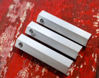 Stamping Blanks Aluminum HEXAGON BAR - 3/8" - You choose the length  De-Bured, metal stamping supply