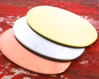 Stamping Blanks Large Oval - 3  debured, metal stamping supply