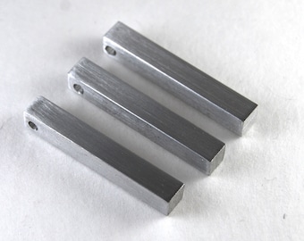 Stamping Blanks Aluminum 1/4" Bar Tag - You choose the length  De-Bured, metal stamping supply