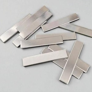 Stamping Blanks Aluminum - 14 gauge - You pick the size  debured, metal stamping supply free hole/s