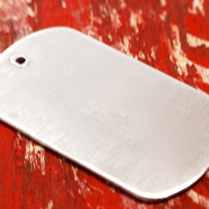 Aluminum Dog Tag -5- Stamping Blanks 16 gauge  debured, metal stamping supply