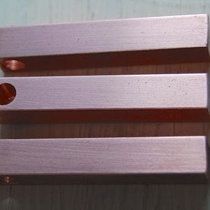 Stamping Blanks COPPER 1/4 Bar Tag You choose the length De-Bured, metal stamping supply image 2