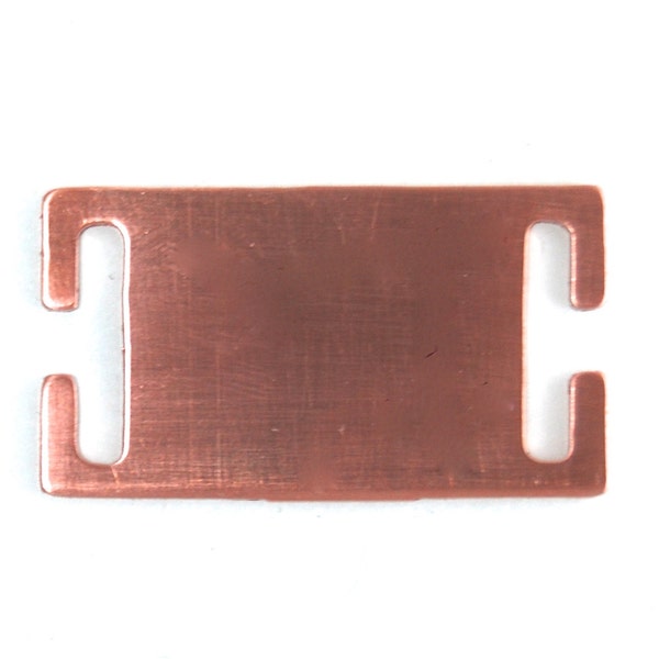 Stamping Blanks - LARGE Collar Slide or Harness Wrap with an open attachment Qty - 2 - You CHOOSE the METAL  - De-Bured