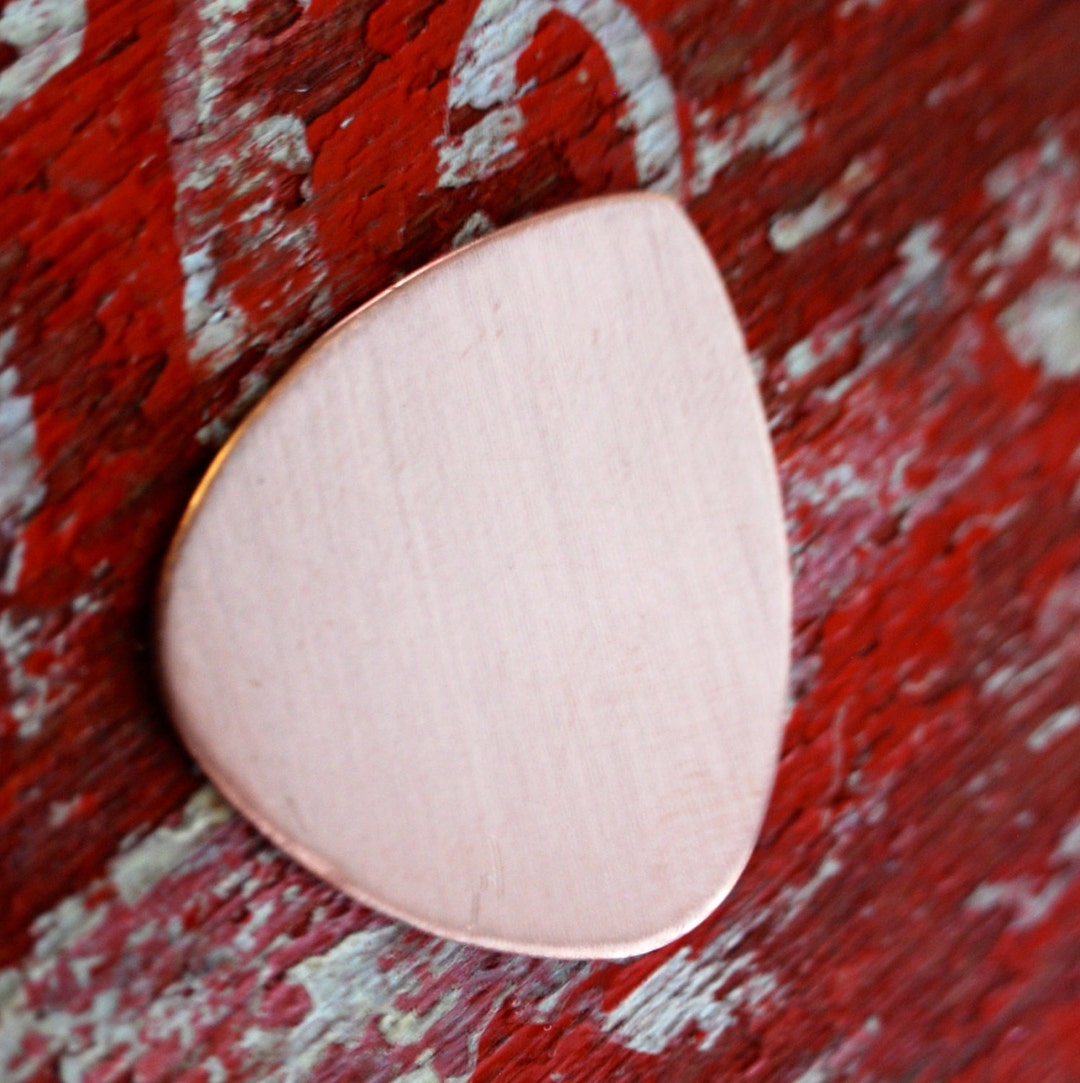 Stamping Blanks Guitar Pick Stamping Blank copper 18 Gauge Qty 5 One