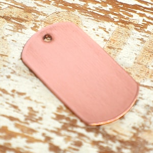 Medium Dog Tag Stamping Blanks Qty 3 - Choose your metal  debured, metal stamping supply