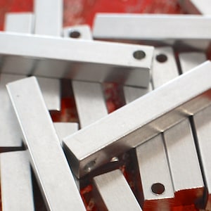 Wholesale Aluminum 1/4&quot; Bar Tag 50 Stamping Blanks - You choose the length  debured , Metal Stamped Jewelry Supply, metal stamping supply
