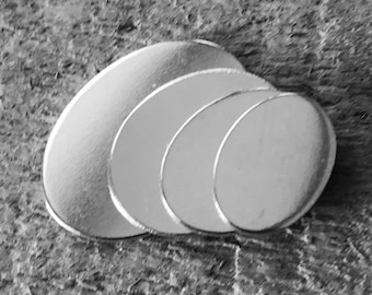 OVAL Stamping Blanks - ALUMINUM 16 gauge You choose the size  De-Bured, metal stamping supply