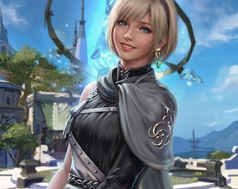 Personalized Digital Painting Final Fantasy XIV Character Commission