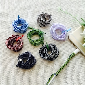 Spiral Wrap 3 Color Combination Cord Protectors for Iphone Samsung Cellphone Tablet Charger Cable Earphone Cords