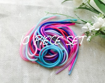 10 Pieces Spiral Wrap Cord Protectors Cellphone Tablet Charger Cable Earphone Hearing Aid Cochlear Tube Twist
