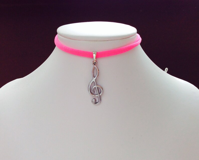 Kids Girls Tween Hot Pink Handmade Stretch Choker Necklace Etsy