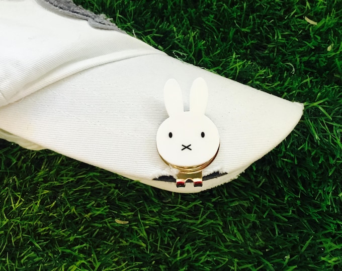 Golf Ball Marker & Hat Clip Set/ Adorable Bunny  / Golfer Ladies Women Gift Accessory l Kids l Kawaii