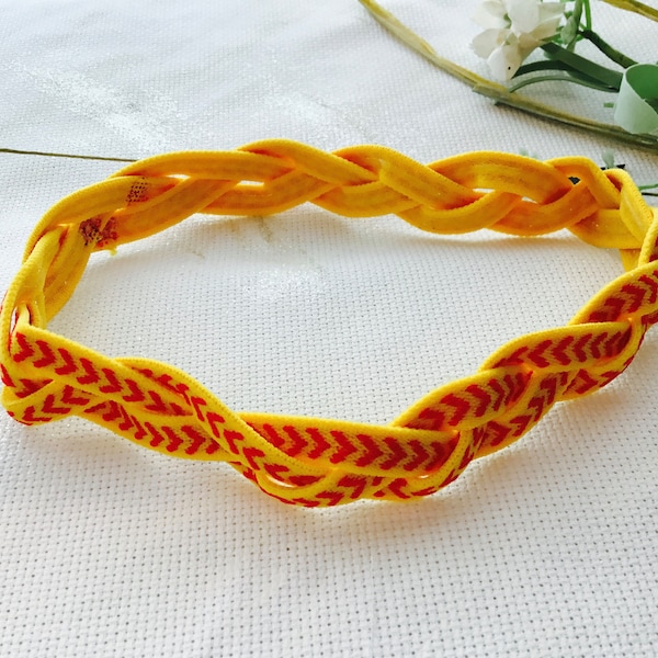 Yellow Sports Headband Etsy