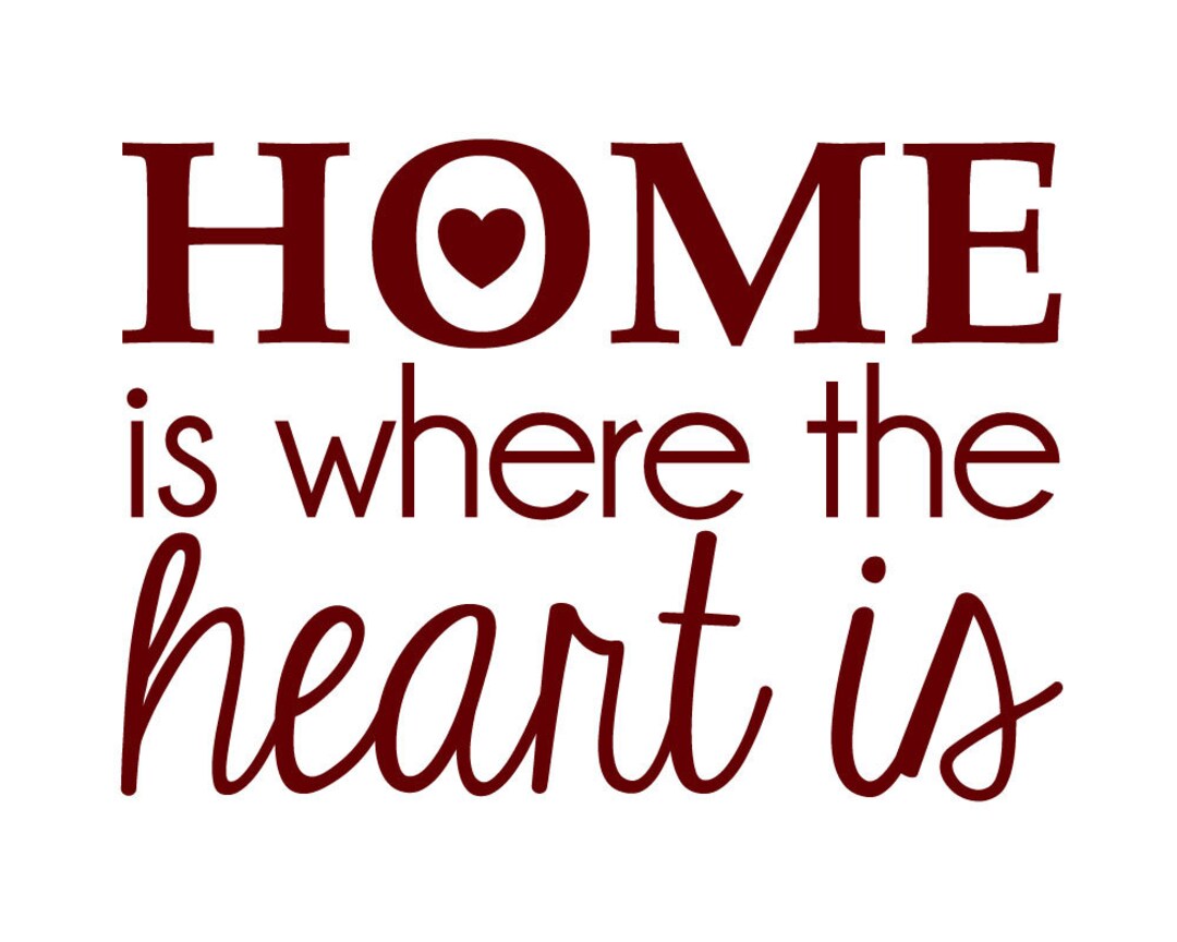 Home is Where the Heart is Wall Decal FREE SHIPPING Etsy