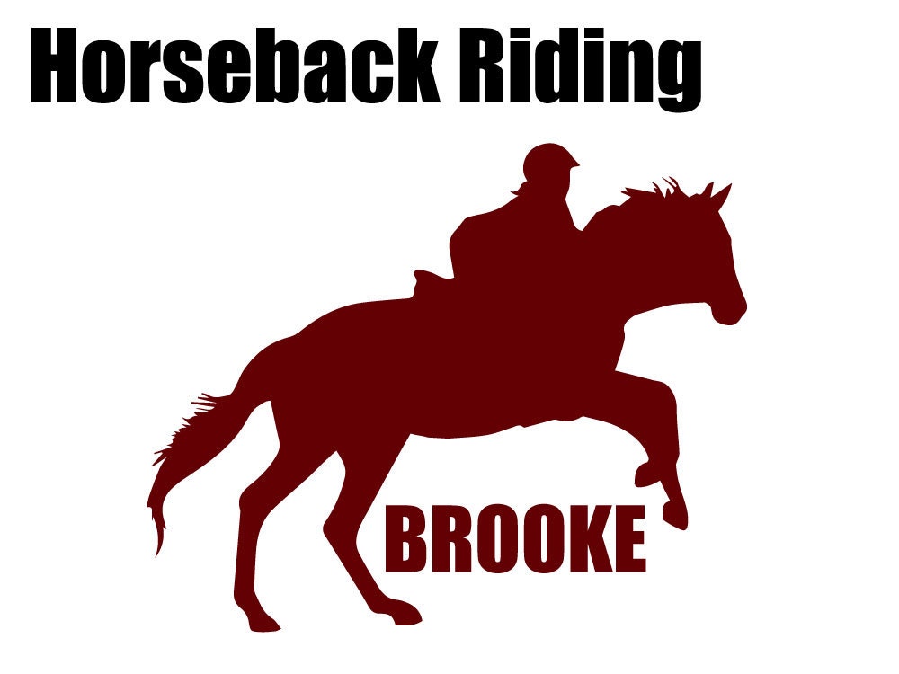 Custom Girl's Horseback Riding Silhouette Wall Graphic - Etsy