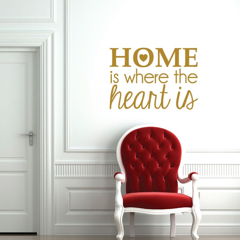 Home is Where the Heart is Wall Decal FREE SHIPPING Etsy