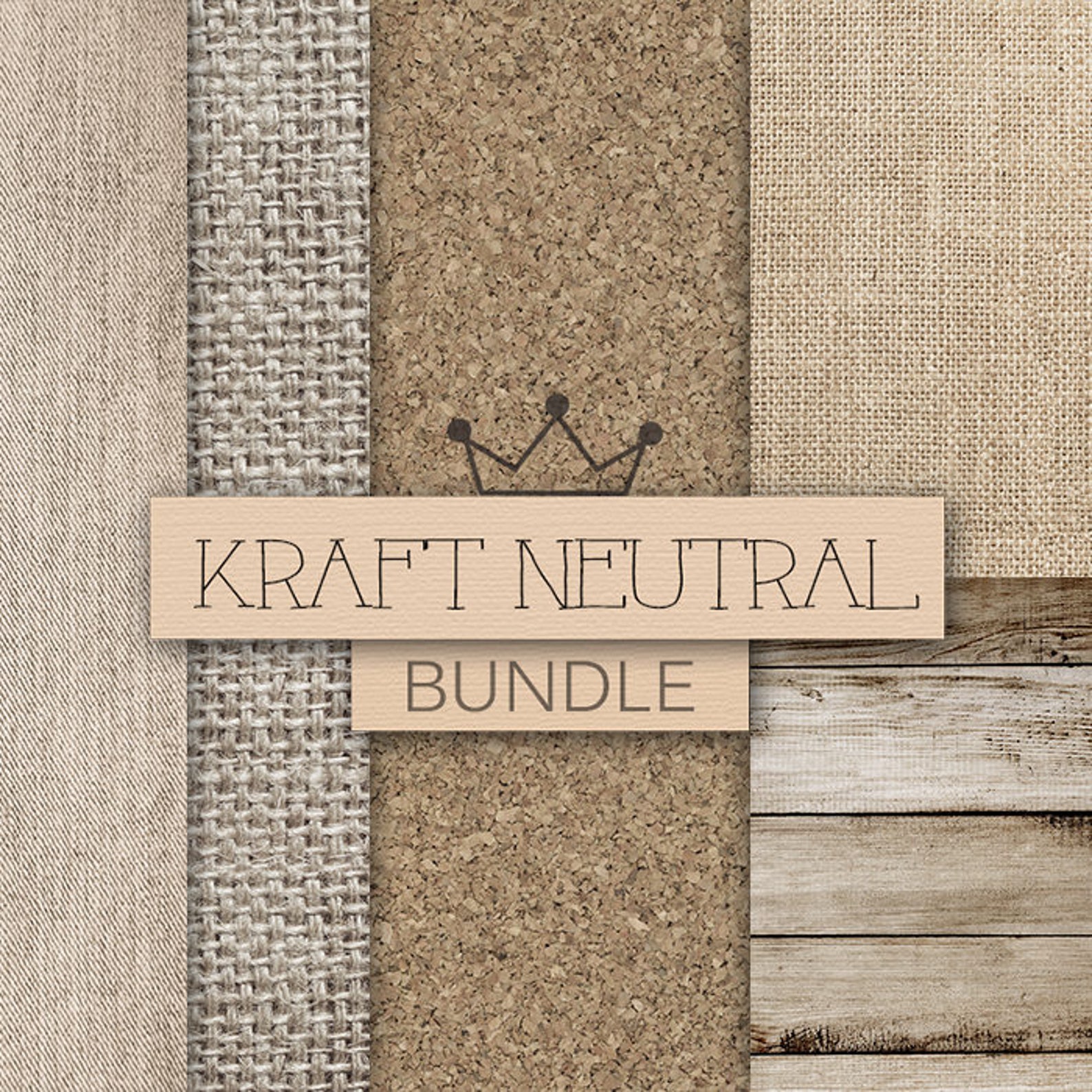 Kraft Neutral Digital Paper KRAFT Neutral Etsy
