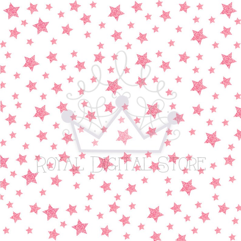 Glitter Stars Digital Paper Glitter Stars Digital Etsy