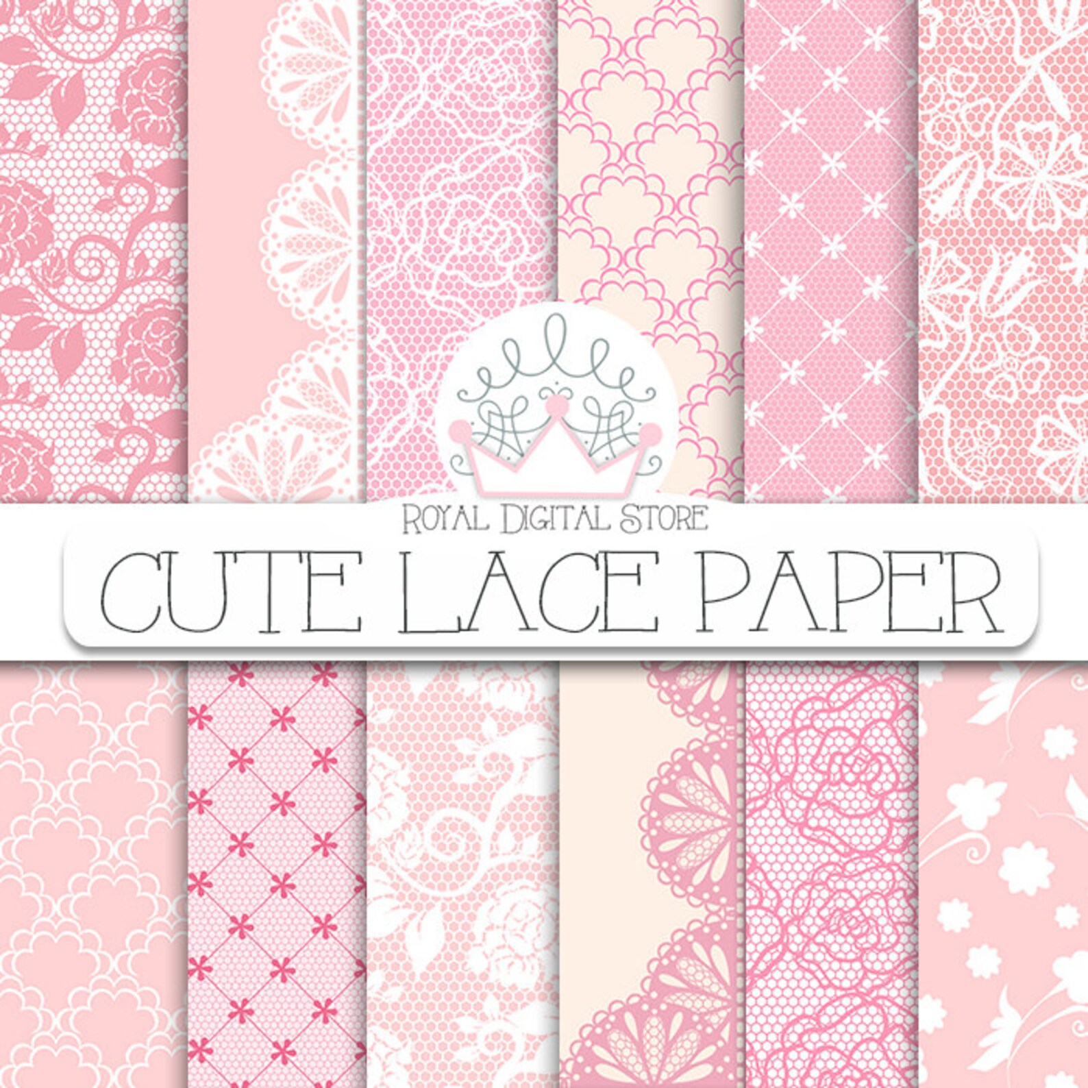 Lace Digital Paper Cute Lace Digital Paper With Lace Background, Lace Texture, Pink Lace, Beige