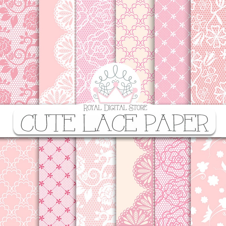 Lace Digital Paper Cute Lace Digital Paper With Lace Background, Lace