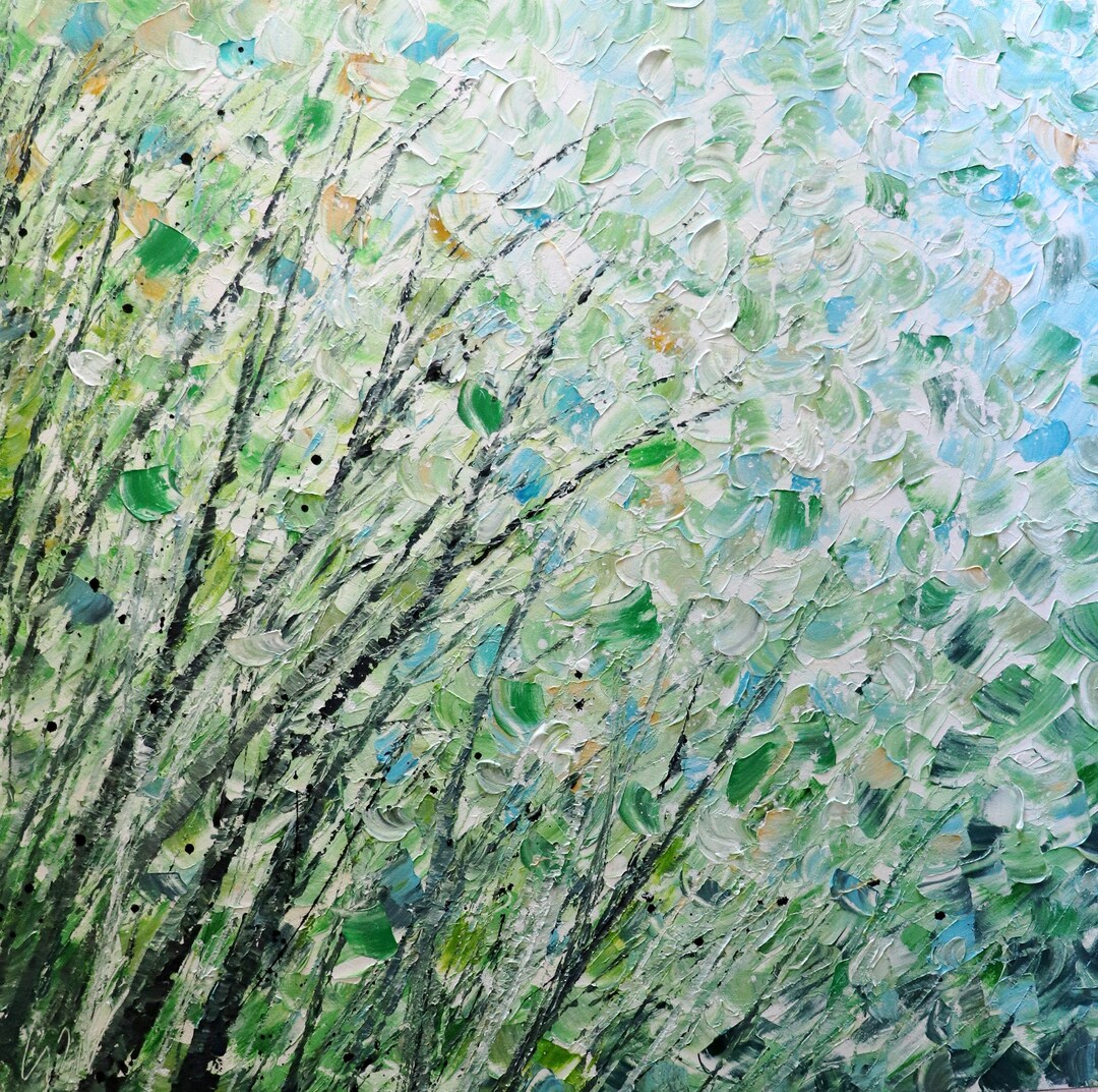 SPRING Landscape Original Painting Abstract Large Canvas - Etsy