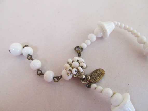 Miriam Haskell Necklace White Beads Long Signed - image 2