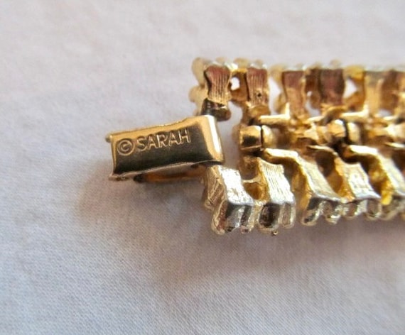 Sarah Coventry Linked Bracelet Gold Tone Signed - image 9