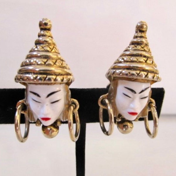 Selro Asian Princess Earrings Designer Clips