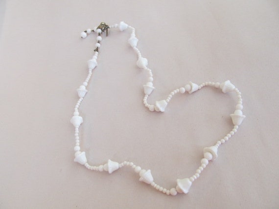 Miriam Haskell Necklace White Beads Long Signed - image 5